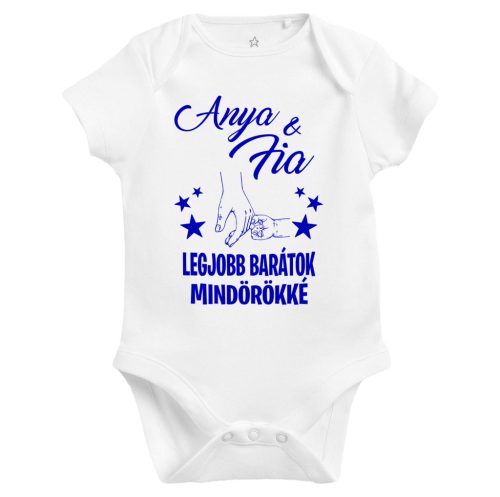 Anya és fia, legjobb barátok mindörökké mintájú baba body