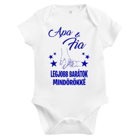  Apa és fia, legjobb barátok mindörökké mintájú baba body