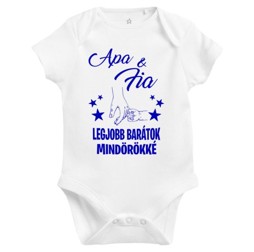 Apa és fia, legjobb barátok mindörökké mintájú baba body