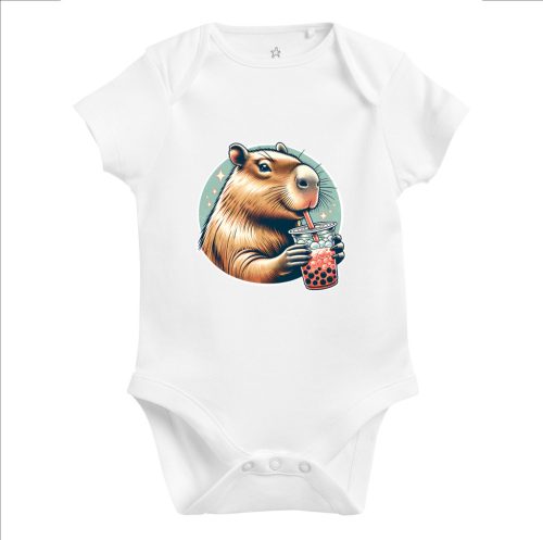 Capybara Kollekció - Capybara buborékos teával baba body