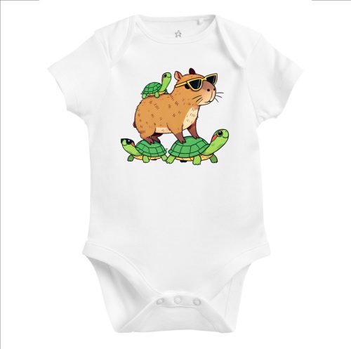 Capybara Kollekció - Capybara teknősháton baba body