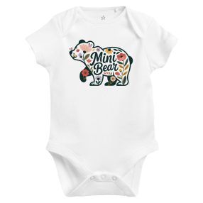 Mini Bear virágos baba body