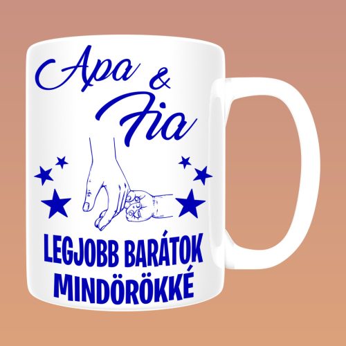 Apa és fia, legjobb barátok mindörökké mintájú bögre