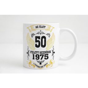 Az élet x felett kezdődik bögre (választható kor)