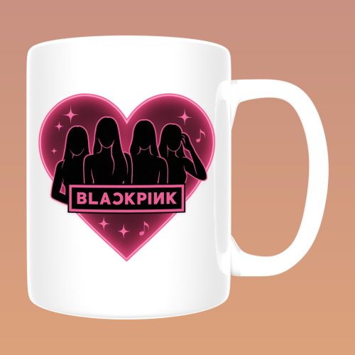 Blackpink - szívben sziluett bögre