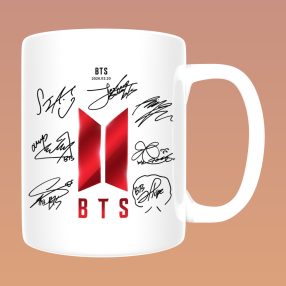BTS - alap logó aláírásokkal bögre