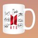 BTS - alap logó aláírásokkal bögre