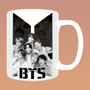 BTS - feketefehér csapat fotós bögre