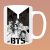 BTS - feketefehér csapat fotós bögre