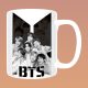 BTS - feketefehér csapat fotós bögre