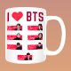 BTS - I love BTS tagfotókkal bögre