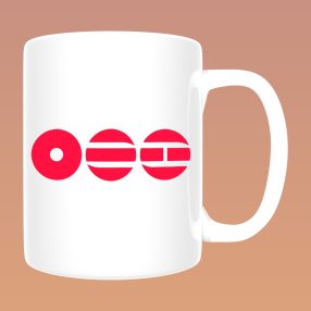 BTS - minimál logós bögre