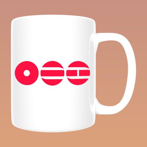 BTS - minimál logós bögre