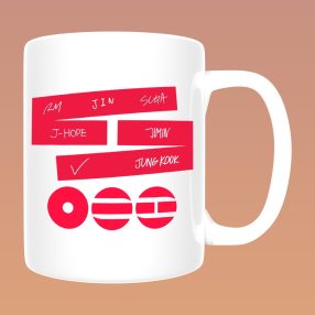BTS - minimál logós neves bögre