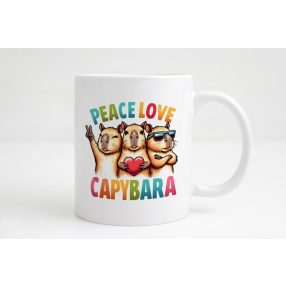 Capybara Kollekció - Peace, Love, Capybara bögre