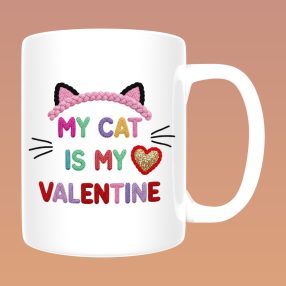 My cat is my Valentine (2) bögre