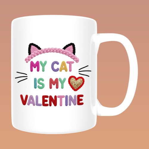 My cat is my Valentine (2) bögre