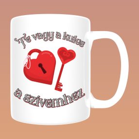 Te vagy a kulcs a szívemhez bögre