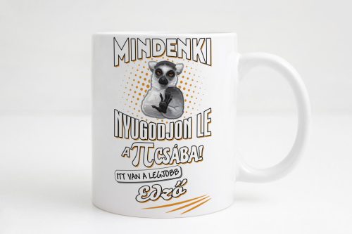 Mindenki nyugodjon le, edző! lemur bögre