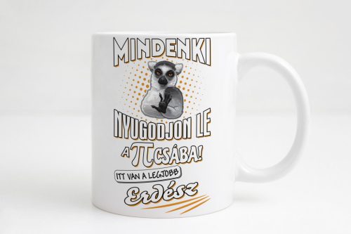 Mindenki nyugodjon le, erdész! lemur bögre