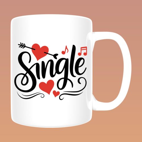 Single dizájn bögre