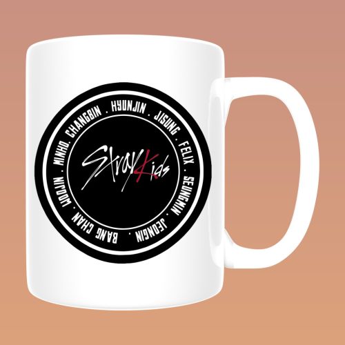 Stray Kids - Körlogós névlista grafikás bögre