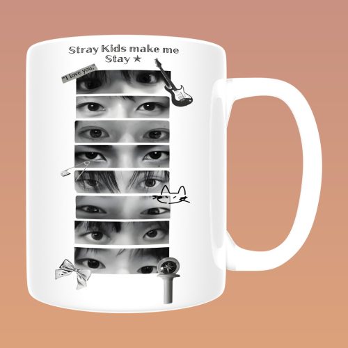 Stray Kids - Make Me Stay Eyes Panel Design bögre