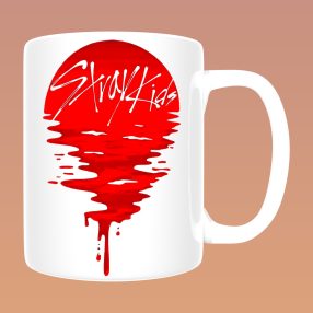 Stray Kids - Vörös napkorong logóval bögre