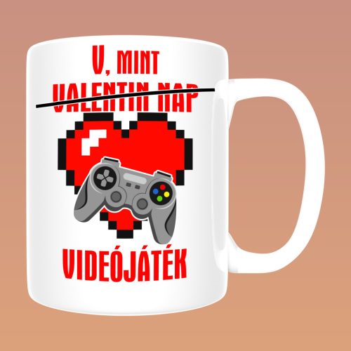 V, mint videójáték bögre