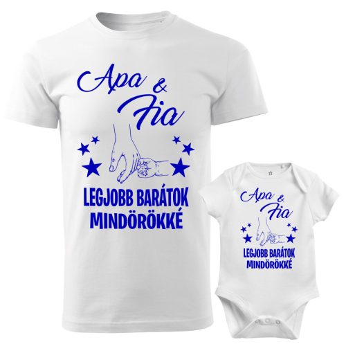 Apa és fia, legjobb barátok mindörökké mintájú férfi póló body páros
