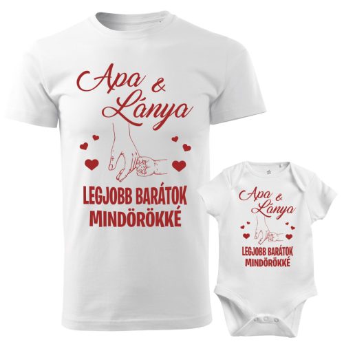 Apa lánya legjobb barátok, férfi póló body páros