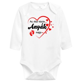   Az első közös Anyák napja hosszúujjú baba body (lányos változat)
