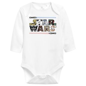 Star Wars (1) mintájú hosszúujjú baba body