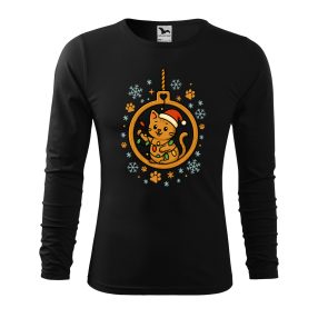 Karácsonyi Macskás Fadísz férfi hosszúujjú póló