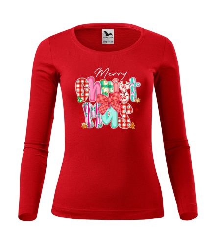 Merry Christmas (1) karácsonyi női hosszúujjú póló