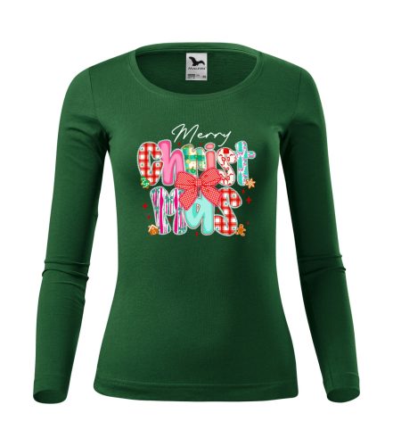 Merry Christmas (1) karácsonyi női hosszúujjú póló