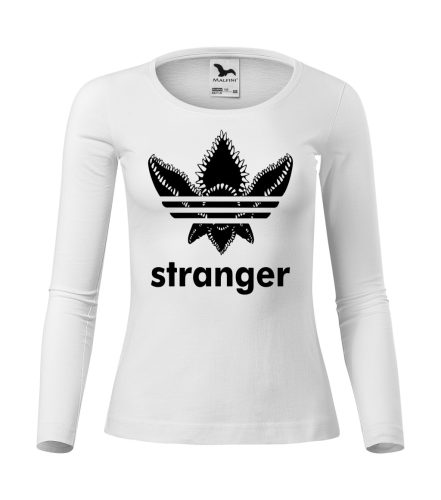 Stranger Things – adidas stílusú logós női hosszúujjú póló