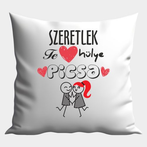 Szeretlek, te hülye... női változat párna