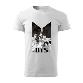 BTS -  feketefehér csapat fotós férfi póló