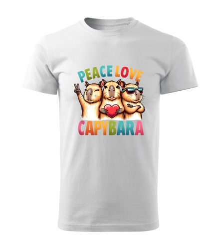 Capybara Kollekció - Peace, Love, Capybara férfi póló
