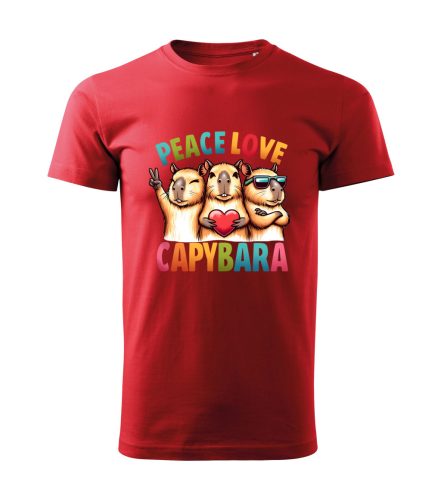 Capybara Kollekció - Peace, Love, Capybara férfi póló