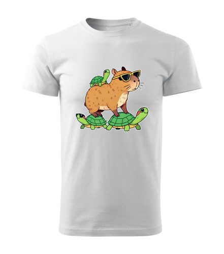 Capybara Kollekció - Capybara teknősháton férfi póló