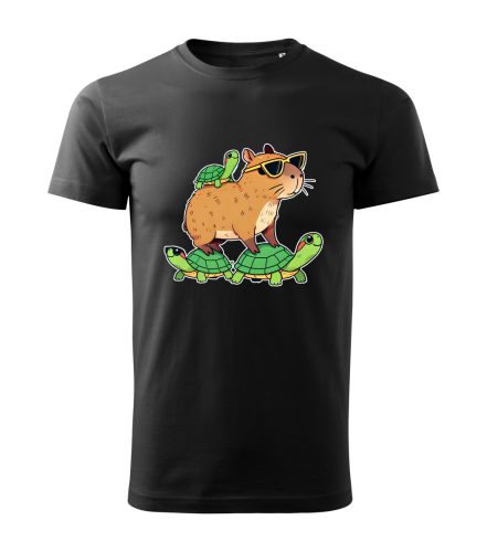 Capybara Kollekció - Capybara teknősháton férfi póló