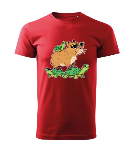 Capybara Kollekció - Capybara teknősháton férfi póló