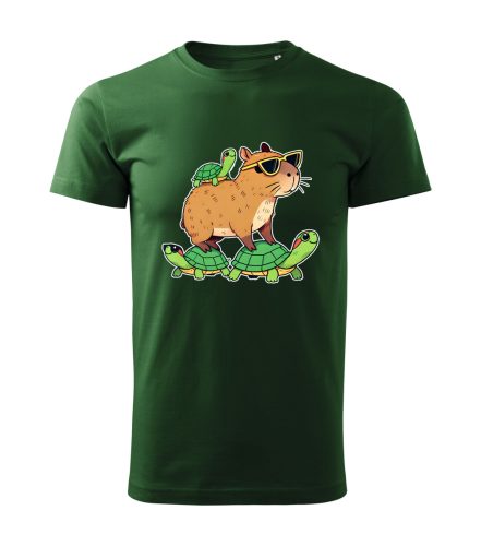 Capybara Kollekció - Capybara teknősháton férfi póló