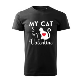 My cat is my Valentine férfi (1) póló