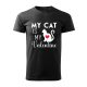 My cat is my Valentine férfi (1) póló