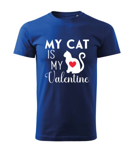 My cat is my Valentine férfi (1) póló