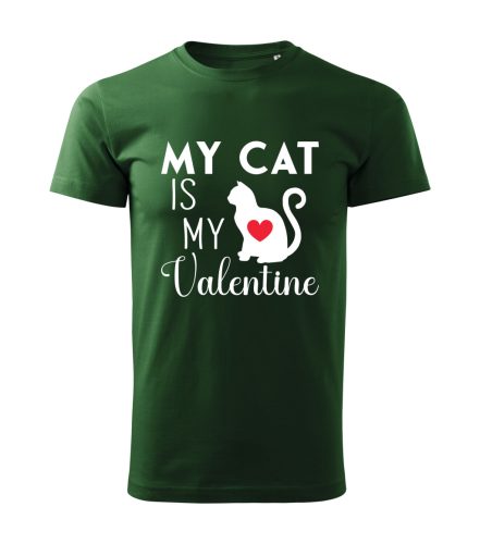 My cat is my Valentine férfi (1) póló