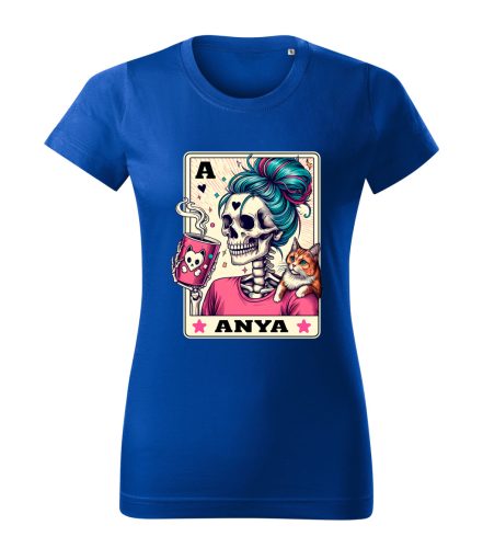Csontváz Anya kávéval póló